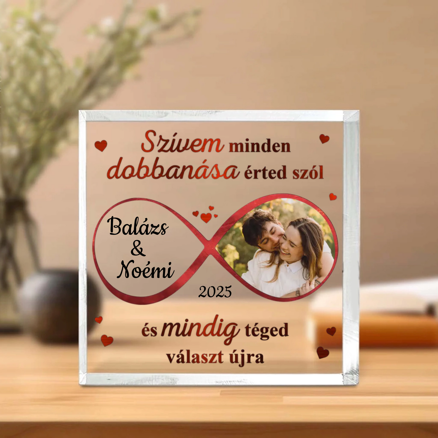 AKRIL CSODÁK ™ - PÁROS FOTÓS ,,VÉGTELEN" SZEMÉLYRE SZABOTT AKRIL AJÁNDÉK